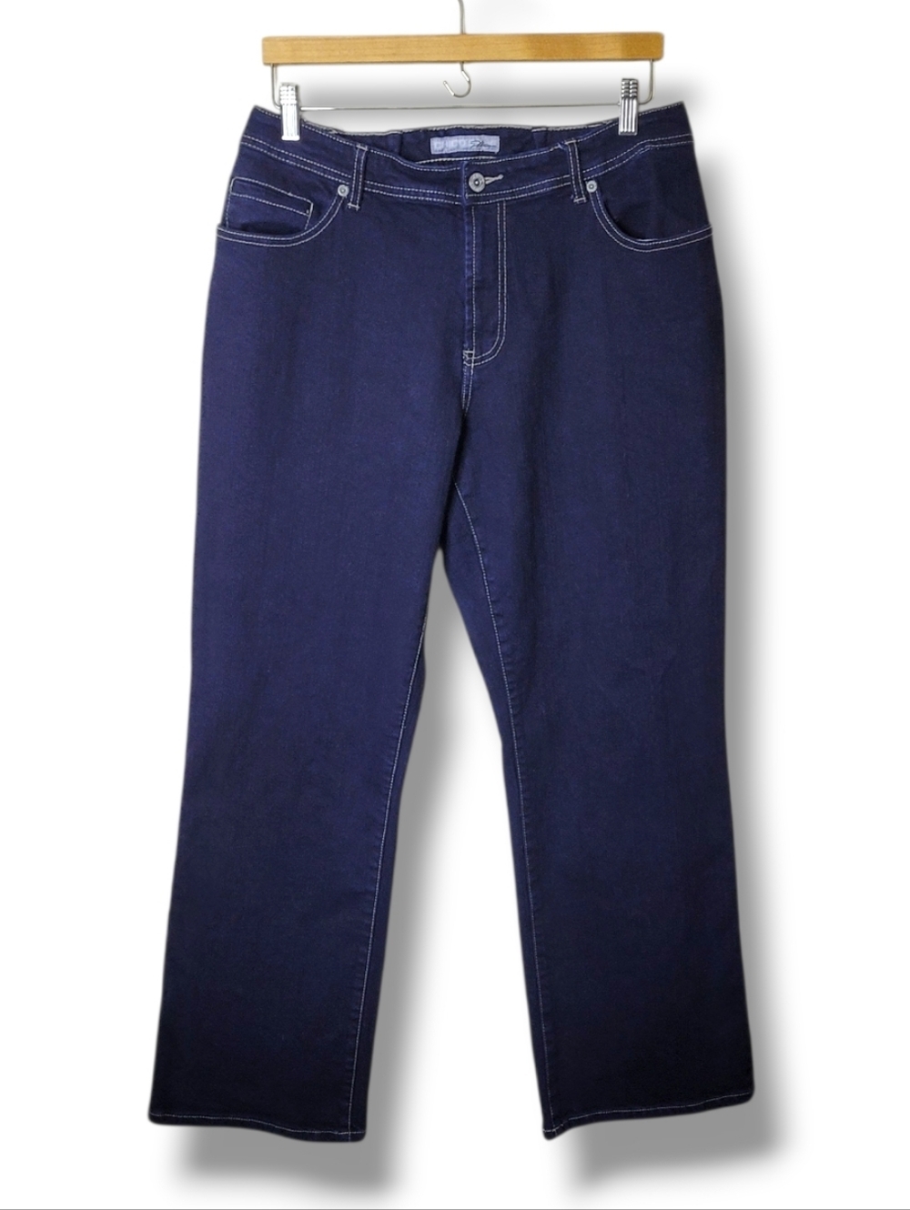 Chicos Platinum Straight Leg Dark Wash Jeans